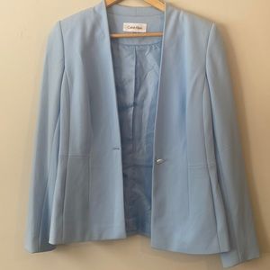EUC Calvin Klein Baby Blue Suit Jacket